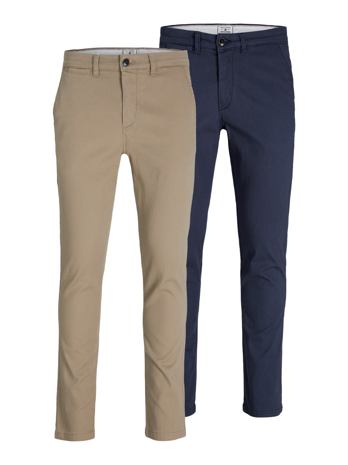 Jack & Jones 2er-pack Slim Fit Chino Hose -Beige - 12180705