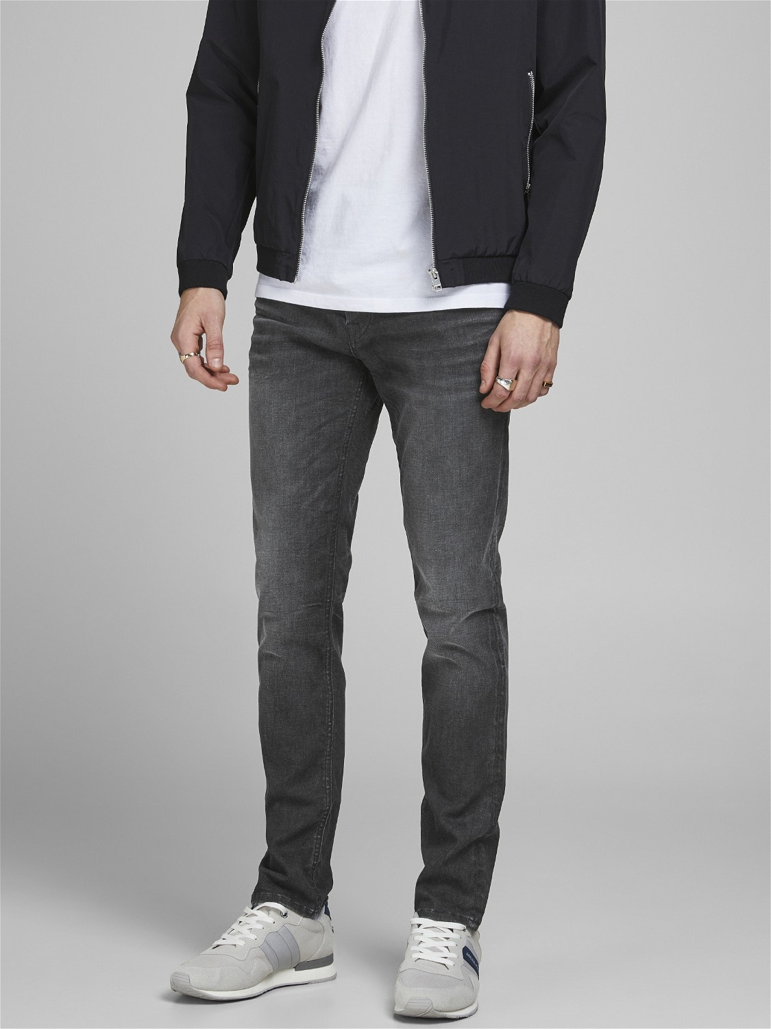 Jack & Jones JJITIM JJORIGINAL JOS 119 Slim Fit jeans mit geradem Bein -Grey Denim - 12181054