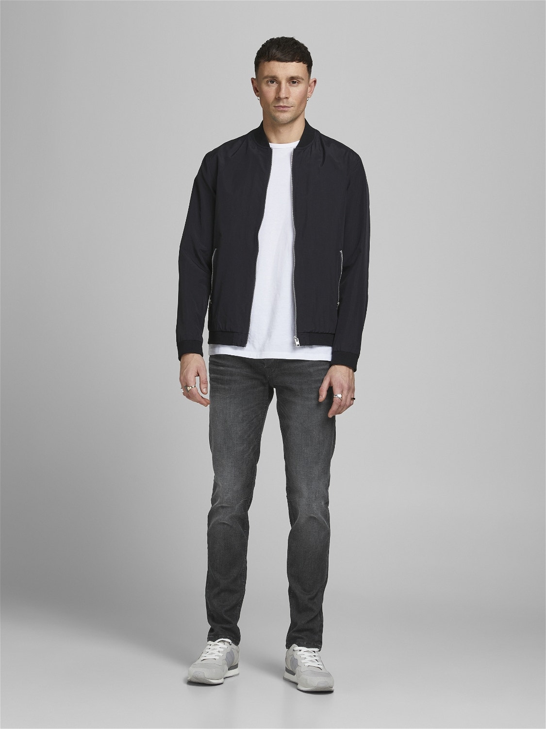 Jack & Jones JJITIM JJORIGINAL JOS 119 Slim Fit jeans mit geradem Bein -Grey Denim - 12181054