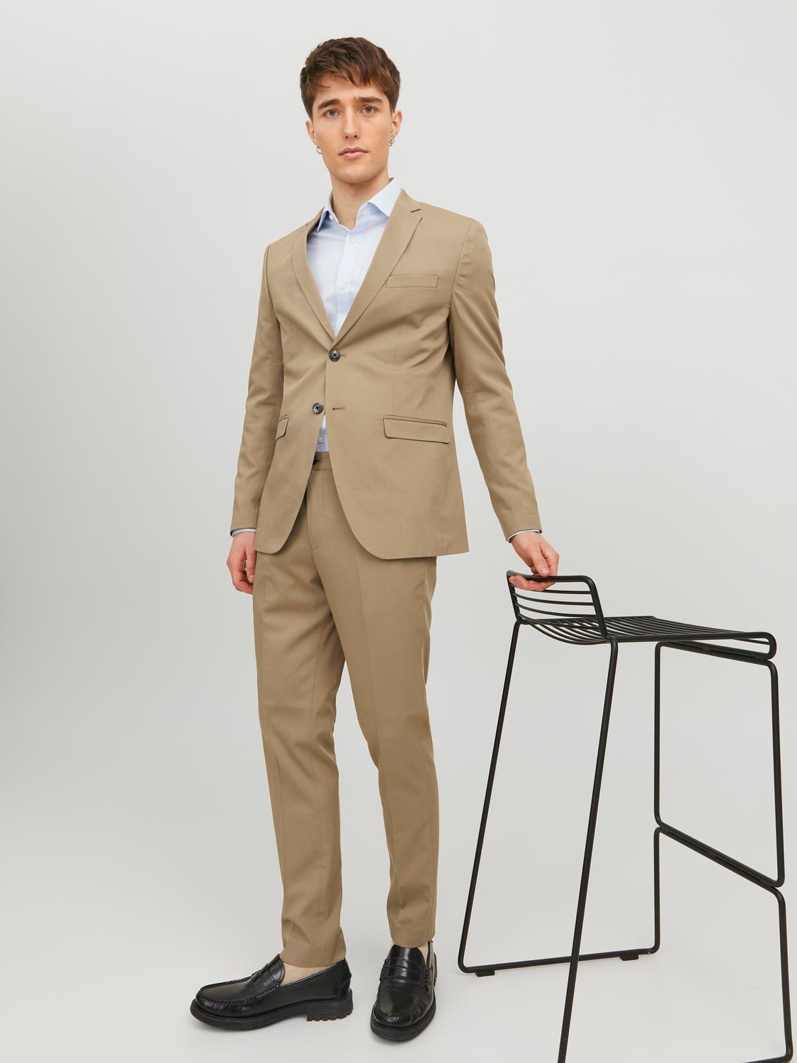 Jack & Jones JPRFRANCO Super Slim Fit Suit -Petrified Oak - 12181339