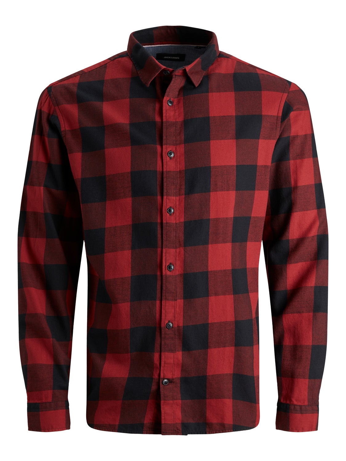 Camisa de Xadrez Slim Fit Vermelhor Escuro Jack Jones