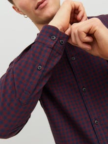 Jack & Jones Slim Fit Kostkovaná košile -Navy Blazer - 12181602