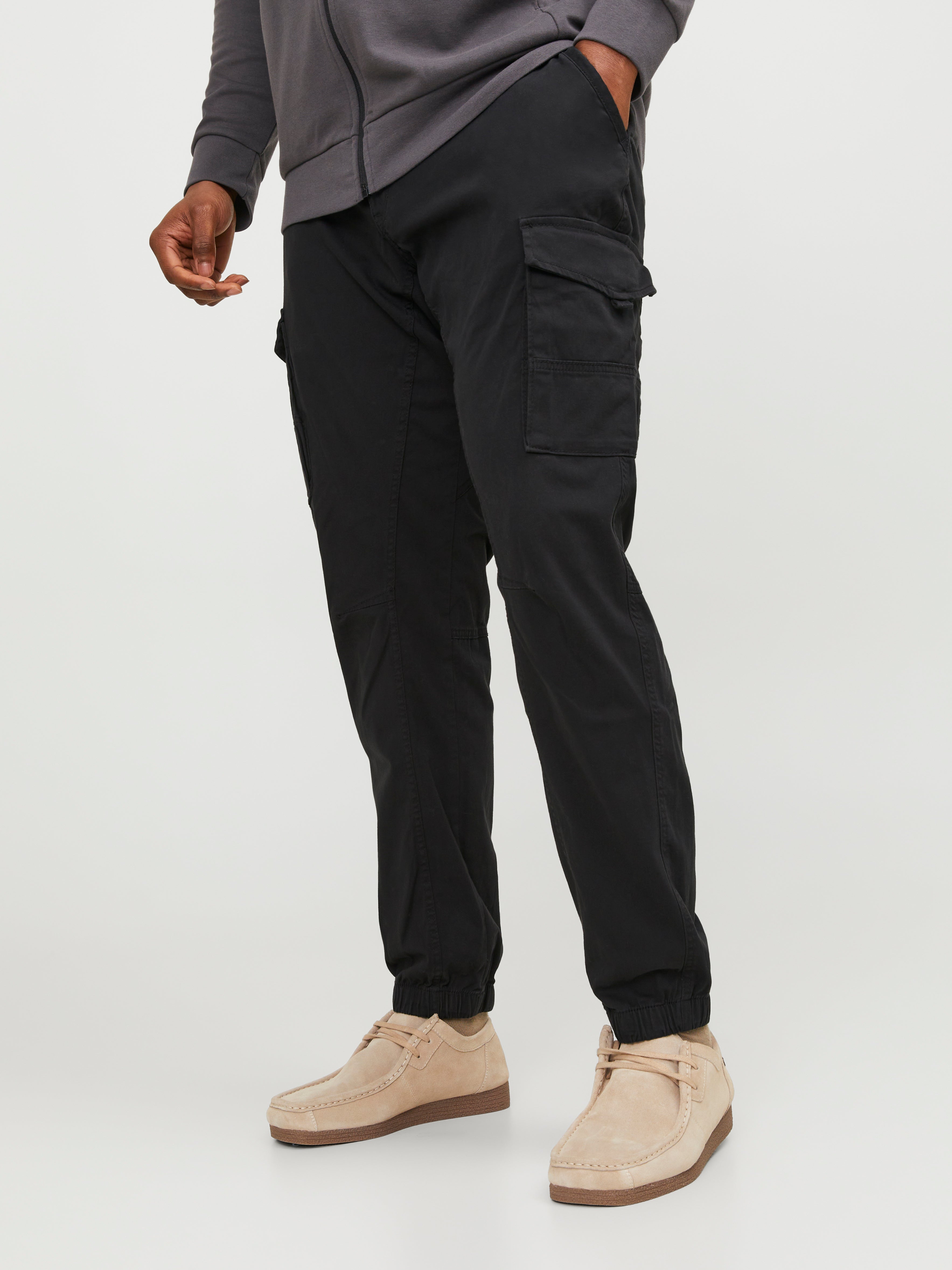 Thumbnail - Plus Size Slim Tapered Fit Cargo-hose