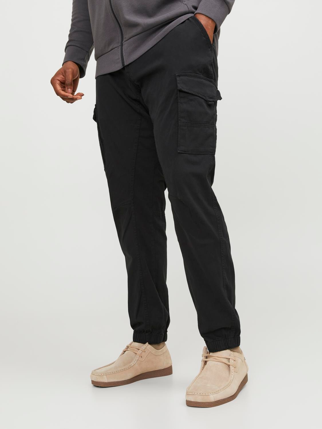 Jack & Jones Plus Size Pantalon cargo Slim Tapered Fit -Black - 12181655