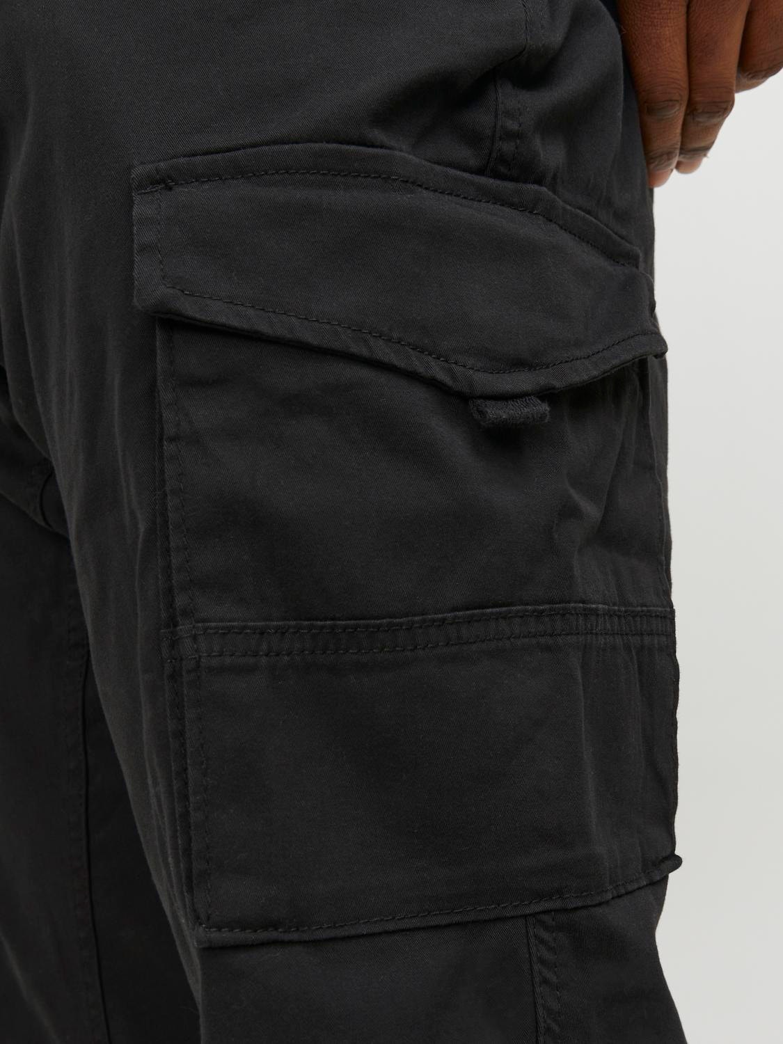 Jack & Jones Plus Size Slim Tapered Fit Reisitaskuhousut -Black - 12181655
