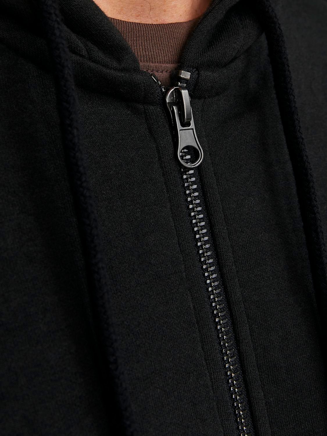 Kapuzenjacke Aus Denim Mit Monogram-detail - Schwarz - Größe: 46