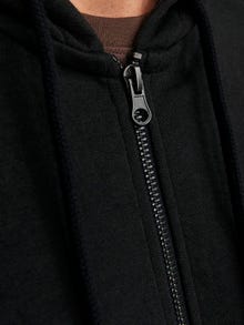 Jack & Jones Einfarbig Kapuzenpullover mit Reißverschluss -Black - 12181901