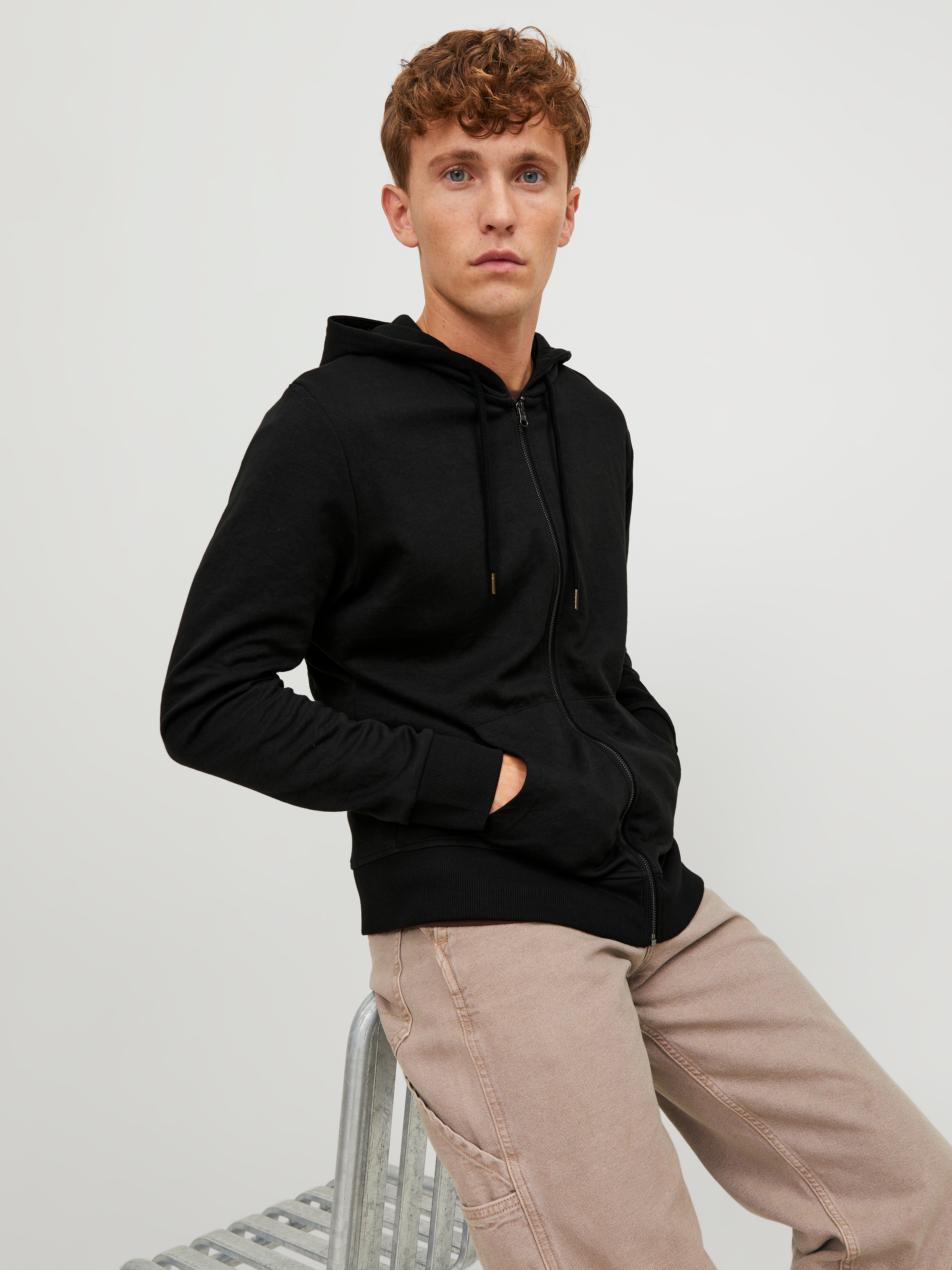 Jack & Jones JJESTAR BASIC HOOD - Felpa con zip - rosin/verde scuro Jack & Jones JJESTAR BASIC HOOD - Felpa con zip - rosin/verde scuro