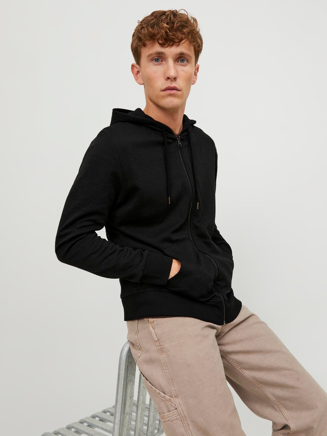 Plain cheap zip up