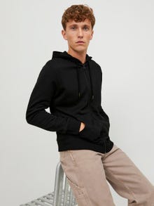 Jack & Jones Plain Zip hoodie -Black - 12181901