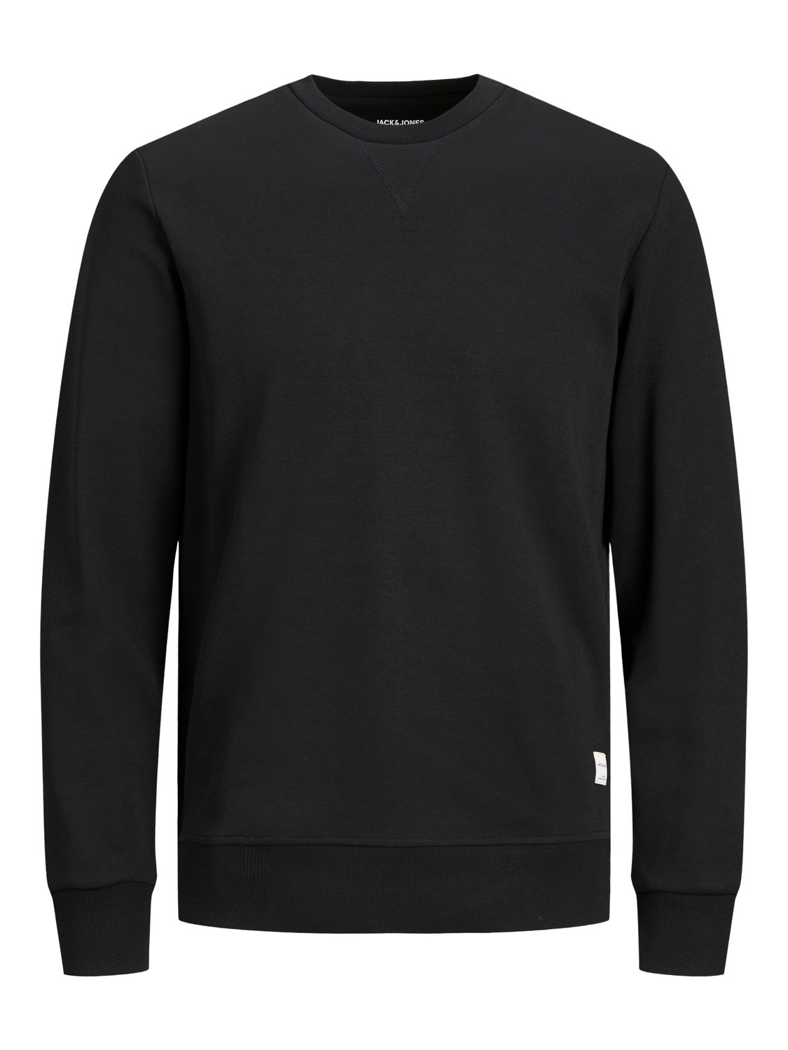 Jack & Jones Ensfarvet Sweatshirt med rund hals -Black - 12181903