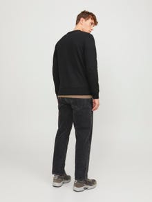 Jack & Jones Enfärgat Crewneck tröja -Black - 12181903