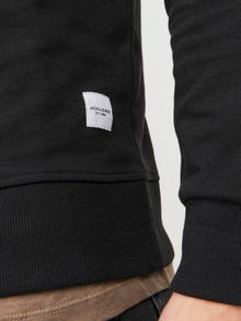 Jack & Jones Ensfarvet Sweatshirt med rund hals -Black - 12181903