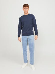 Jack & Jones Plain Crewn Neck Sweatshirt -Navy Blazer - 12181903