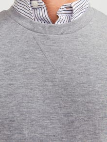 Jack & Jones Plain Crewn Neck Sweatshirt -Light Grey Melange - 12181903