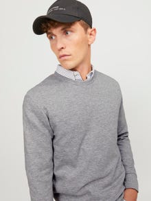 Jack & Jones Plain Crewn Neck Sweatshirt -Light Grey Melange - 12181903