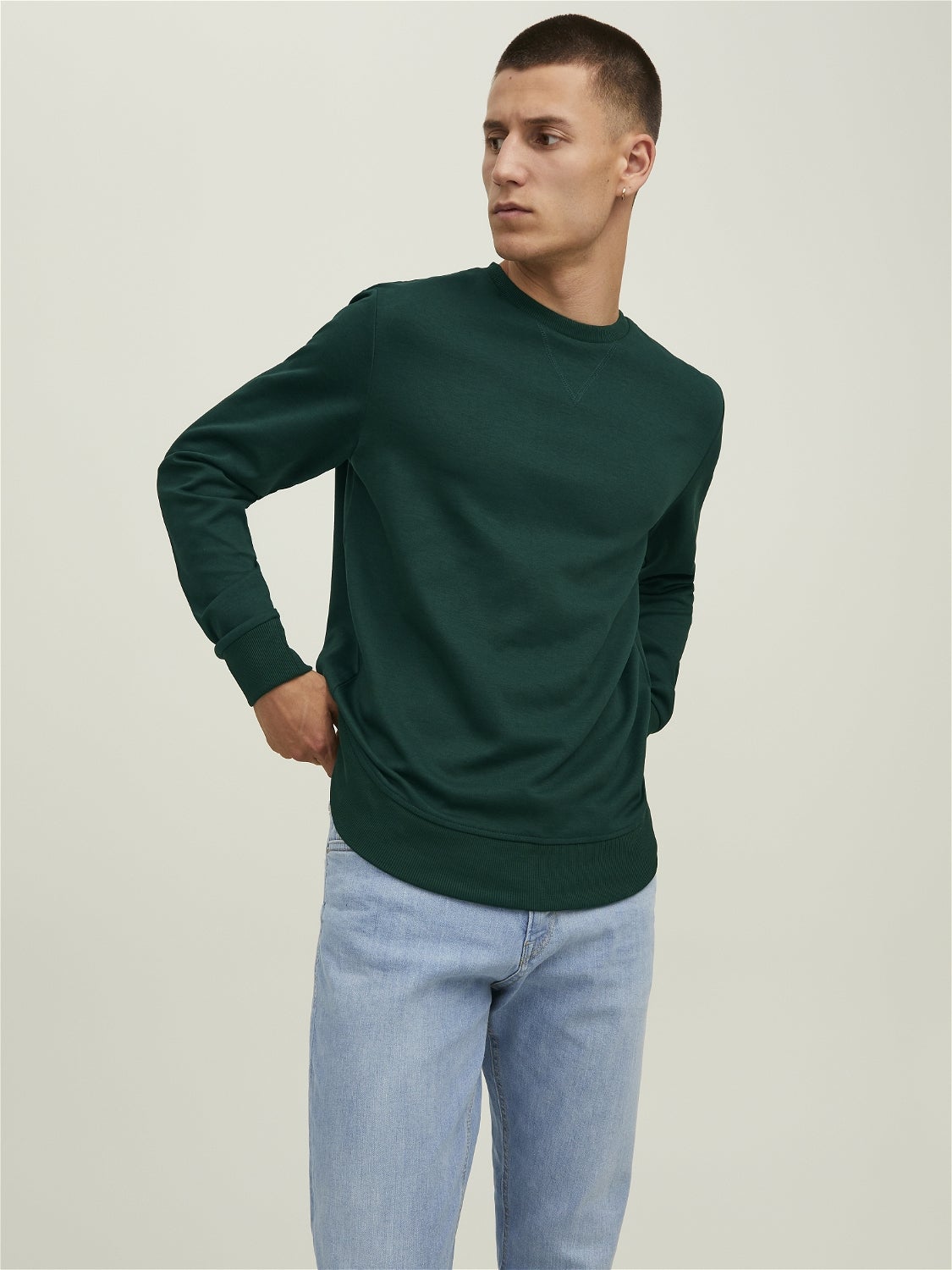 discount 56% Jack & Jones sweatshirt MEN FASHION Jumpers & Sweatshirts Hoodless Green L 