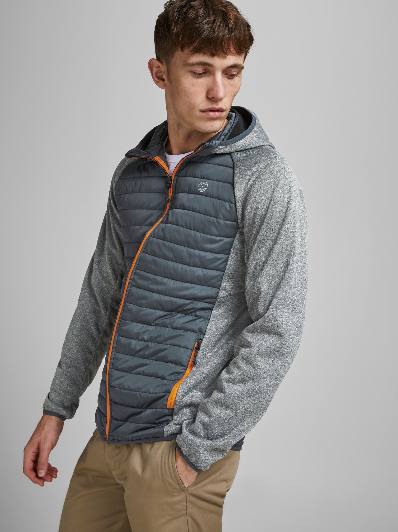 Jack & Jones Hybriditakki -Grey Melange - 12182242