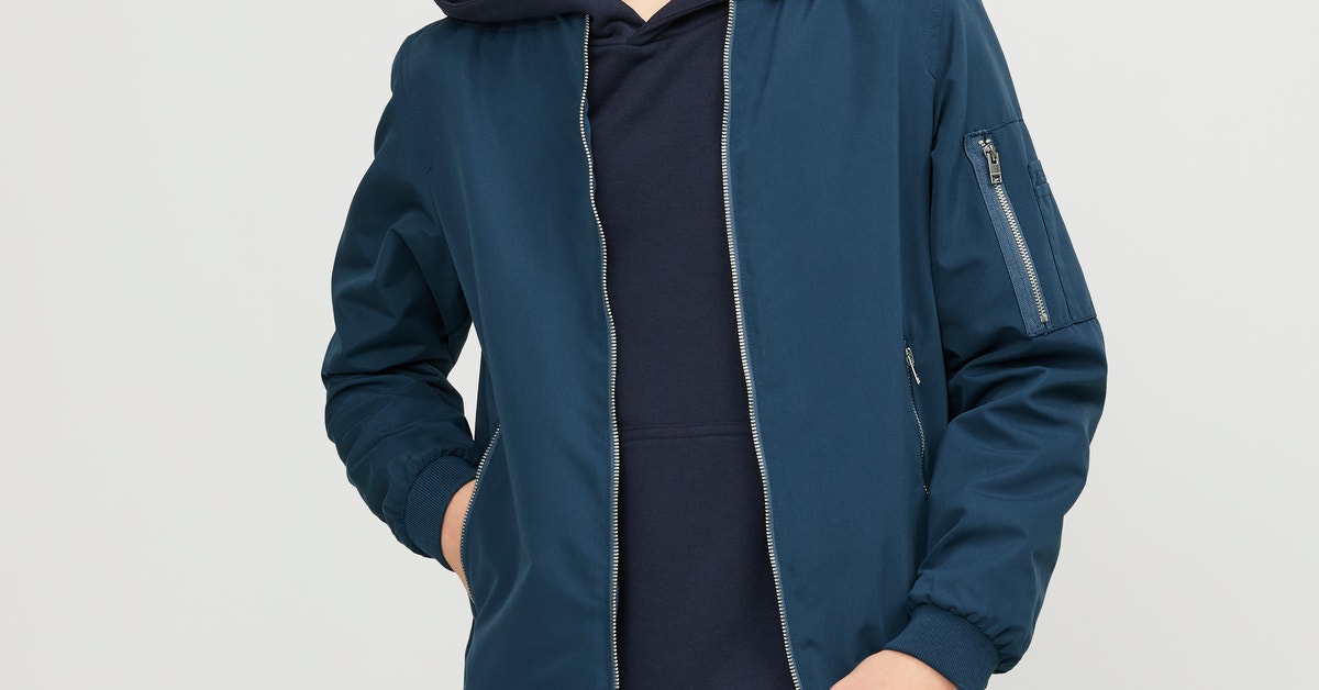 Bomber jas Voor jongens | Donkerblauw | Jack & Jones®
