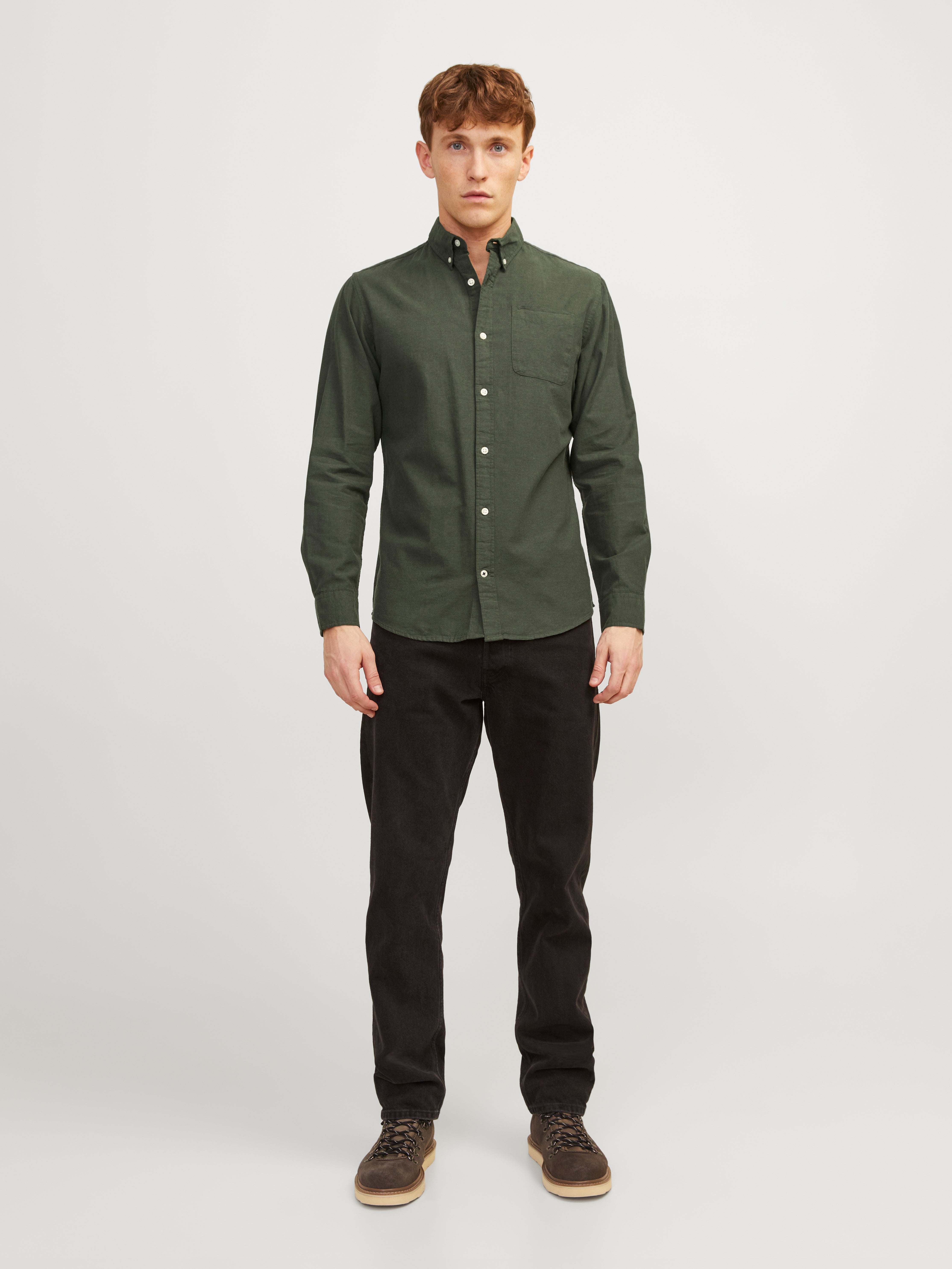 Slim Fit Casual shirt | Dark Green | Jack & Jones Slim Fit Casual shirt | Dark Green | Jack & Jones