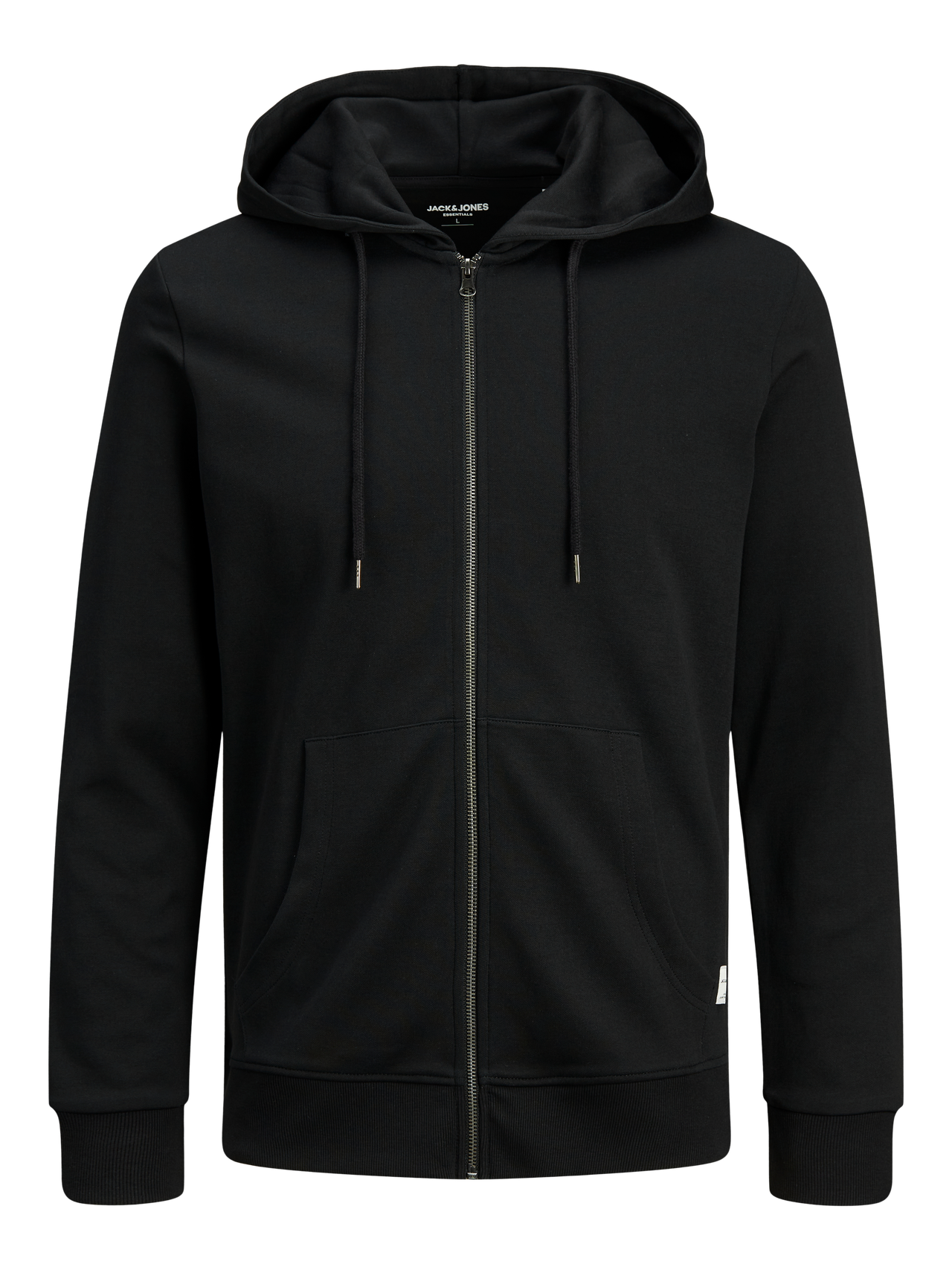Plus Size Plain Zip Hoodie