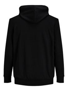 Jack & Jones Plus Plain Zip hoodie -Black - 12182493