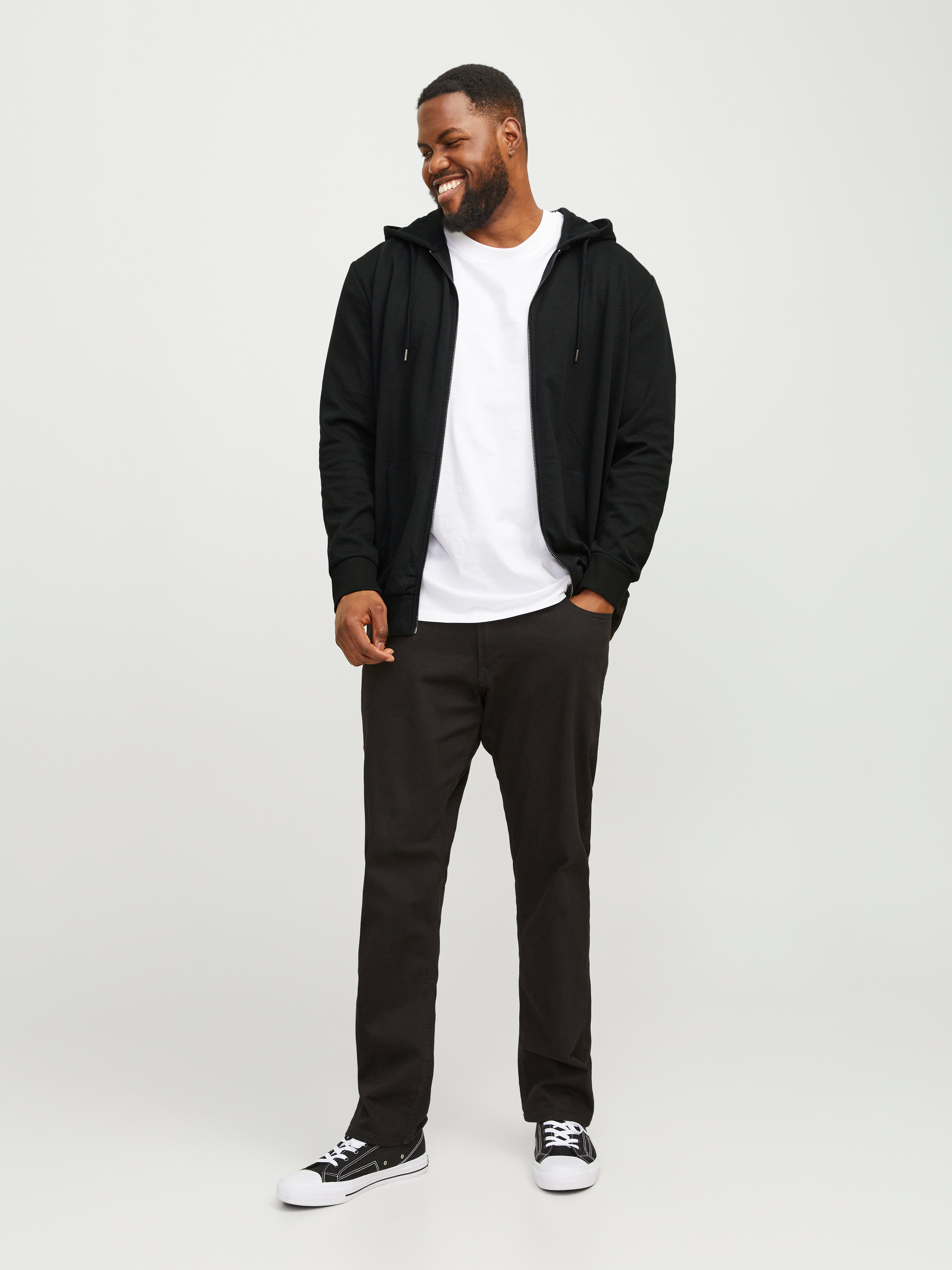 Mens plus size on sale zip up hoodie