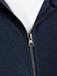 Jack & Jones Plus Bez vzoru Mikina na zip s kapucí -Navy Blazer - 12182493