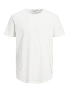 Jack & Jones Einfarbig Rundhals T-shirt -Cloud Dancer - 12182498