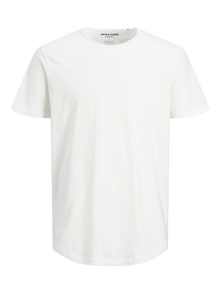 Jack & Jones T-shirt Gładka -Cloud Dancer - 12182498