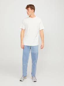 Jack & Jones T-shirt Gładka -Cloud Dancer - 12182498
