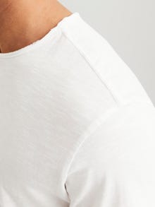 Jack & Jones T-shirt Gładka -Cloud Dancer - 12182498