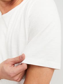 Jack & Jones T-shirt Gładka -Cloud Dancer - 12182498