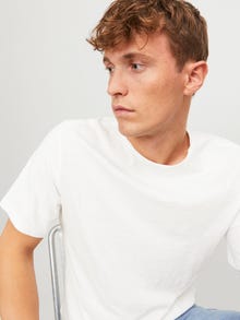 Jack & Jones T-shirt Gładka -Cloud Dancer - 12182498