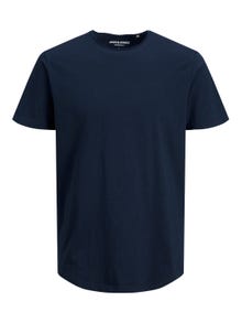 Jack & Jones Enfärgat Rundringning T-shirt -Navy Blazer - 12182498