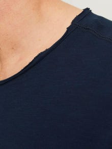 Jack & Jones Enfärgat Rundringning T-shirt -Navy Blazer - 12182498