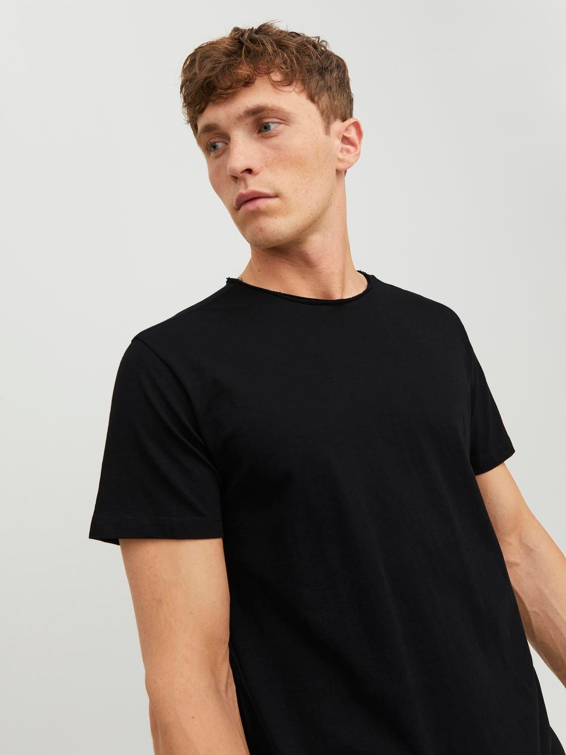 Jack & Jones Bez vzoru Kruhový výstřih Tričko -Black - 12182498