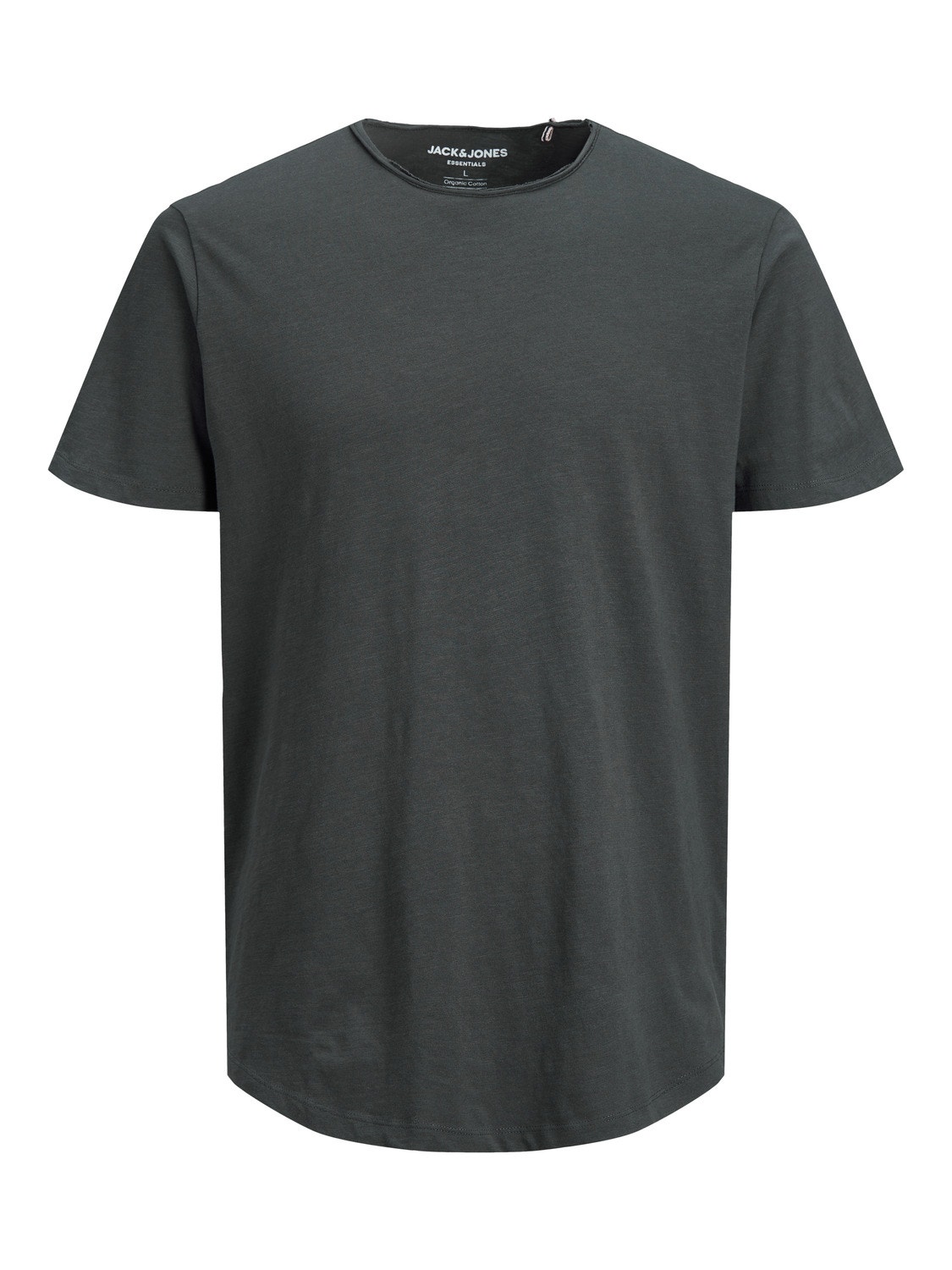 Jack & Jones Einfarbig Rundhals T-shirt -Asphalt - 12182498