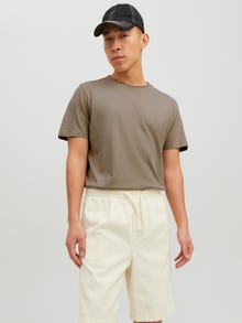 Jack & Jones Vienspalvis Apskritas kaklas Marškinėliai -Crockery - 12182498