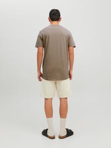 Jack & Jones Vienspalvis Apskritas kaklas Marškinėliai -Crockery - 12182498
