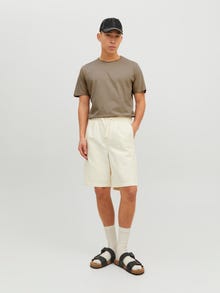 Jack & Jones Vienspalvis Apskritas kaklas Marškinėliai -Crockery - 12182498