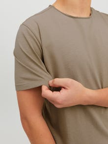 Jack & Jones Vienspalvis Apskritas kaklas Marškinėliai -Crockery - 12182498