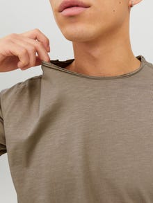 Jack & Jones Vienspalvis Apskritas kaklas Marškinėliai -Crockery - 12182498