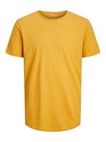 Jack & Jones Einfarbig Rundhals T-shirt -Honey Gold - 12182498
