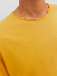 Jack & Jones Plain Crew neck T-shirt -Honey Gold - 12182498