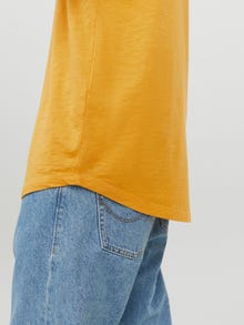 Jack & Jones Yksivärinen Pyöreä pääntie T-paita -Honey Gold - 12182498