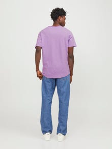 Jack & Jones Ensfarvet Crew neck T-shirt -Purple Rose - 12182498