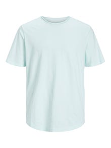 Jack & Jones Ensfarvet Crew neck T-shirt -Soothing Sea - 12182498