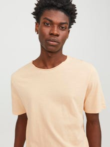 Jack & Jones Plain Crew neck T-shirt -Apricot Ice  - 12182498