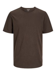 Jack & Jones Yksivärinen Pyöreä pääntie T-paita -Mulch - 12182498